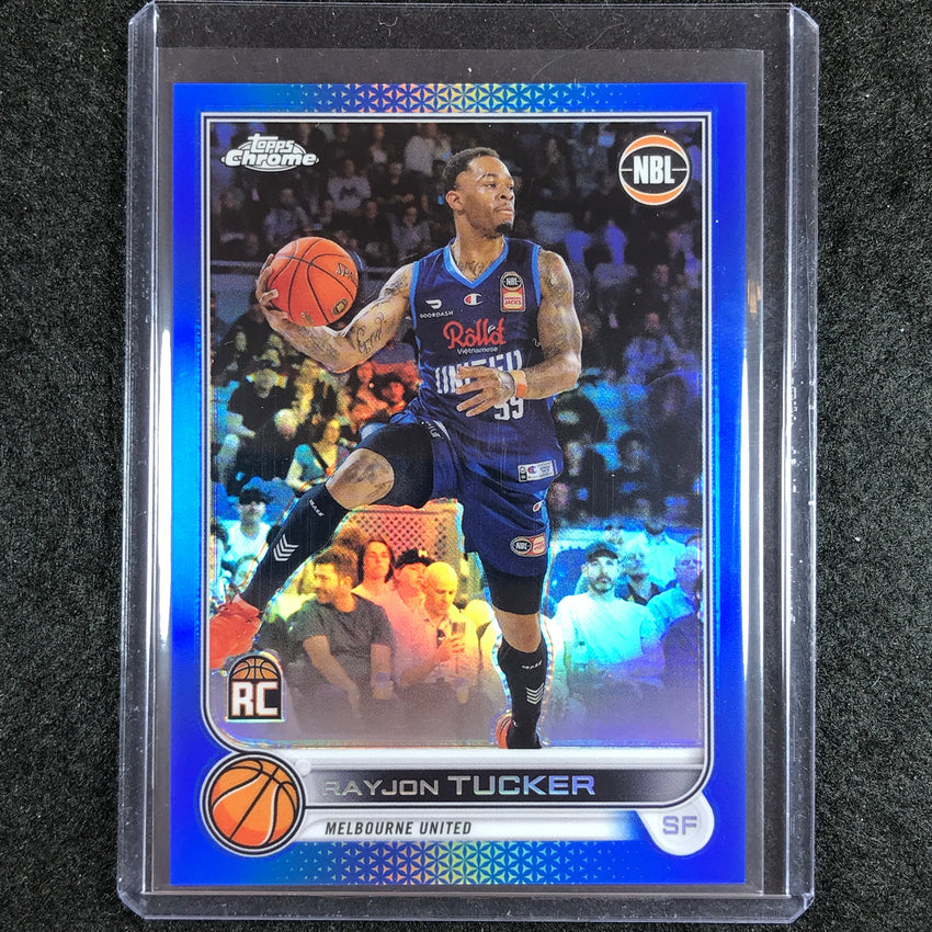 2022-23 Topps Chrome NBL RAYJON TUCKER Rookie Blue /75 #48