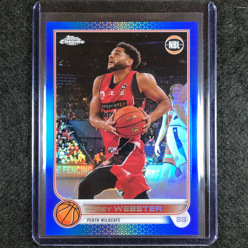 2022-23 Topps Chrome NBL COREY WEBSTER Blue /75 No. 69