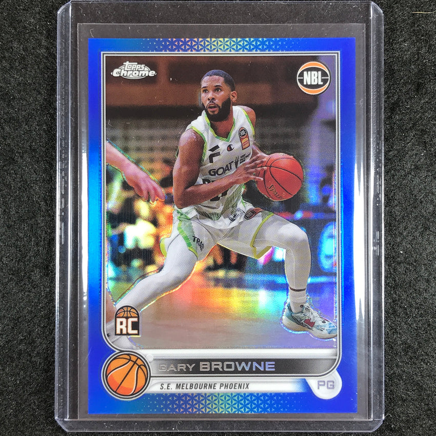 2022-23 Topps Chrome NBL GARY BROWNE Rookie Blue /75 No. 73