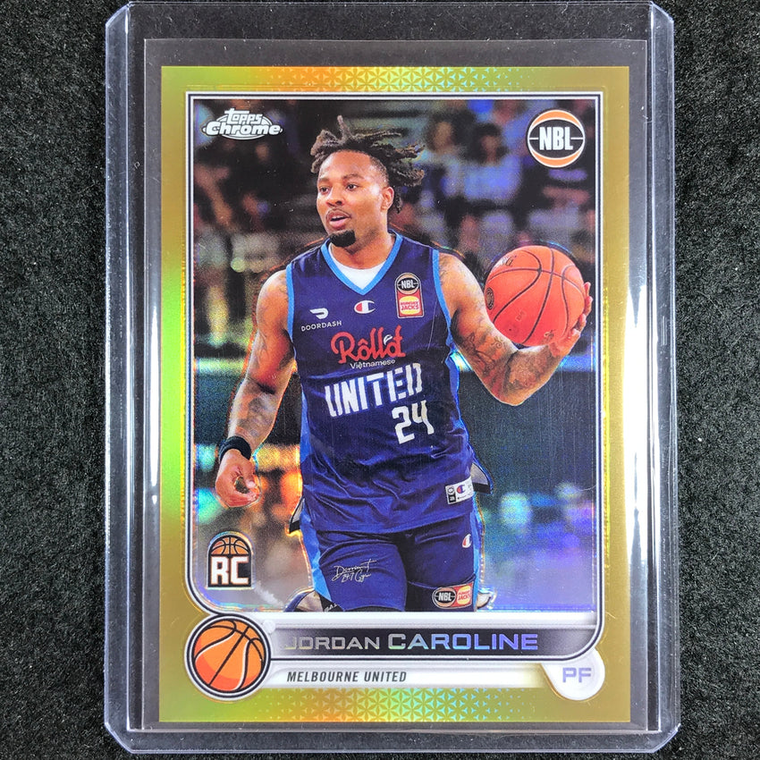2022-23 Topps Chrome NBL JORDAN CAROLINE Rookie Gold 14/50 #42