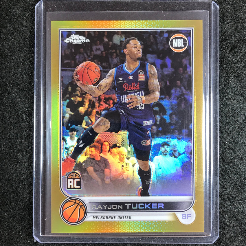 2022-23 Topps Chrome NBL RAYJON TUCKER Rookie Gold 4/50 No. 48