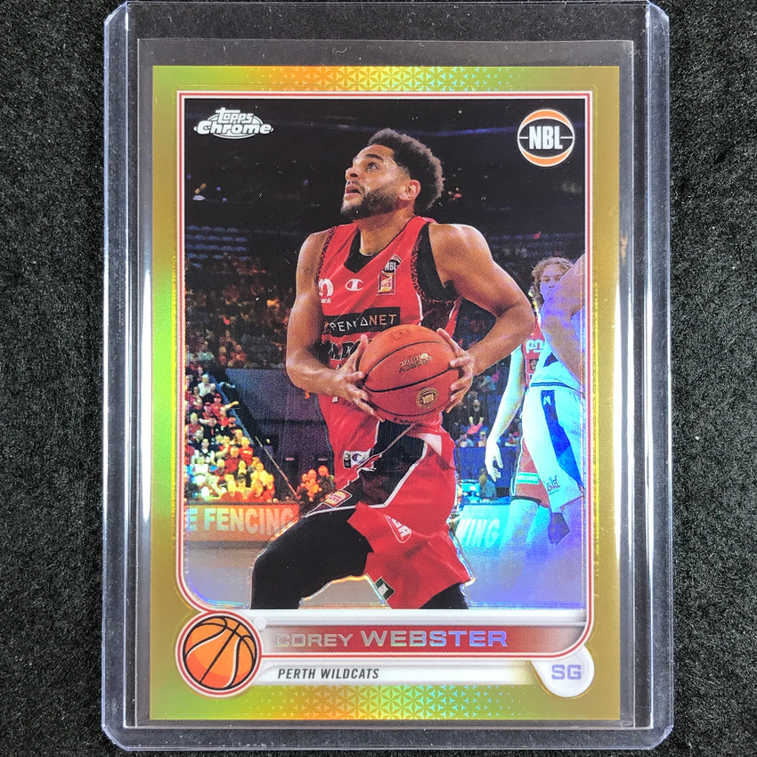 2022-23 Topps Chrome NBL COREY WEBSTER Gold 25/50 No. 69