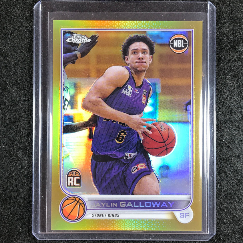 2022-23 Topps Chrome NBL JAYLIN GALLOWAY Rookie Gold 45/50 No. 87