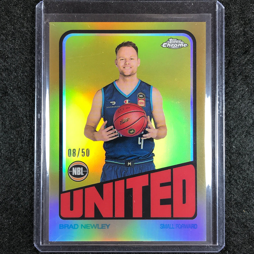 2022-23 Topps Chrome NBL BRAD NEWLEY 1972 Topps Retro Gold 8/50