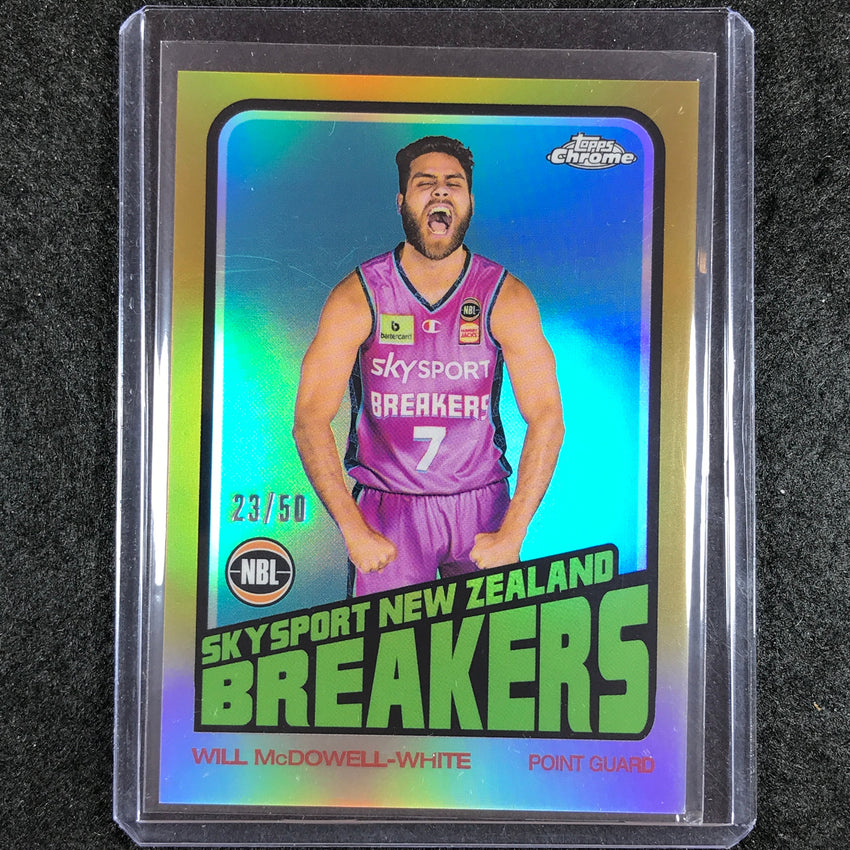 2022-23 Topps Chrome NBL WILL MCDOWELL-WHITE 1972 Topps Retro Gold 23/50