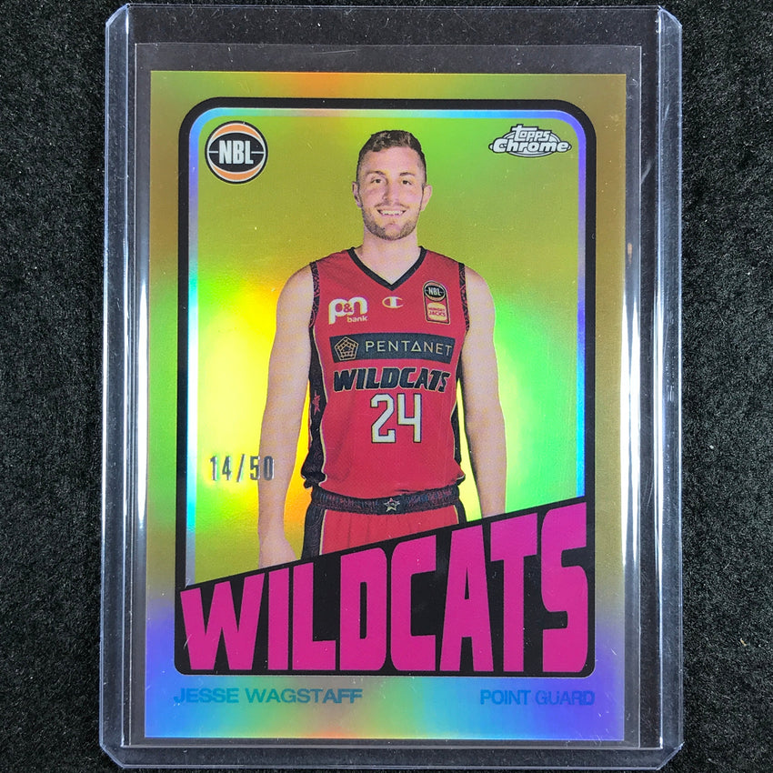2022-23 Topps Chrome NBL JESSE WAGSTAFF 1972 Topps Retro Gold 14/50