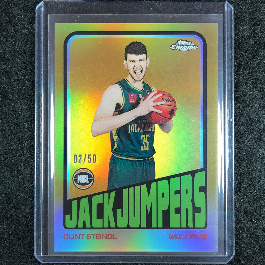 2022-23 Topps Chrome NBL CLINT STEINDL 1972 Topps Retro Gold 2/50