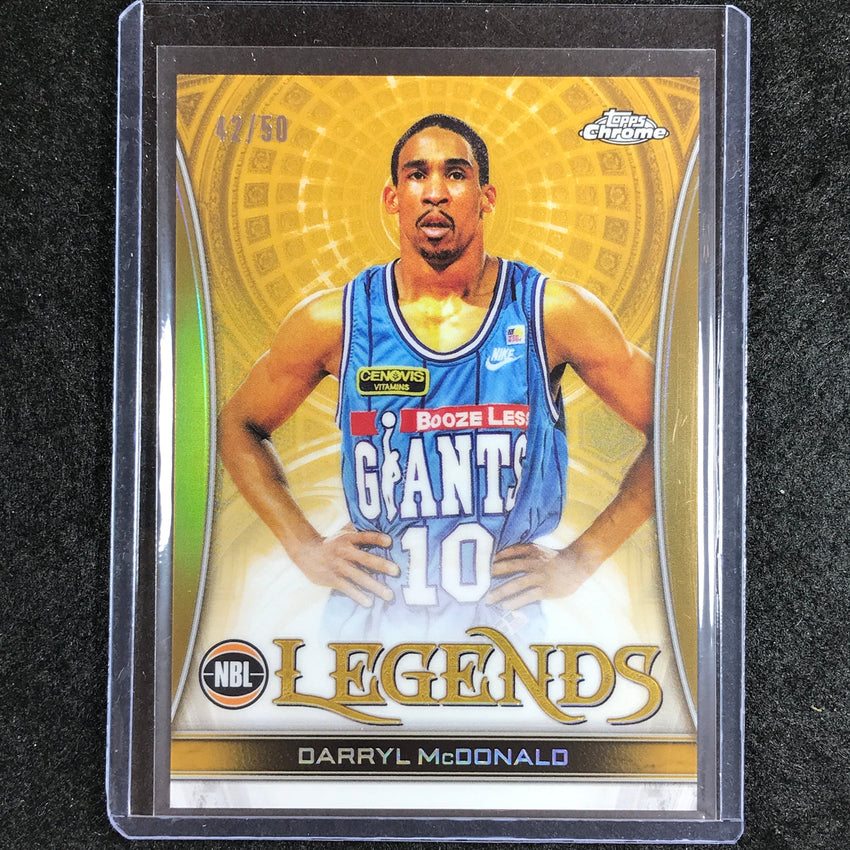 2022-23 Topps Chrome NBL DARRYL MCDONALD Legends Gold 42/50