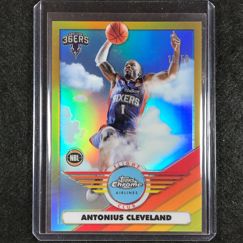 2022-23 Topps Chrome NBL ANTONIUS CLEVELAND Flight Club Gold 10/50