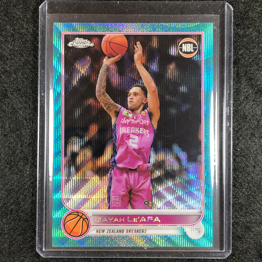 2022-23 Topps Chrome NBL IZAYAH LEAFA Aqua Wave /199 #56