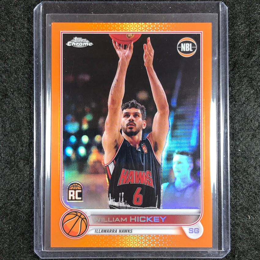 2022-23 Topps Chrome NBL WILLIAM HICKEY Rookie Orange 2/25 #34