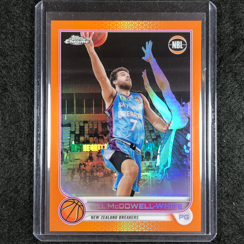 2022-23 Topps Chrome NBL WILL MCDOWELL-WHITE Orange 18/25 #58