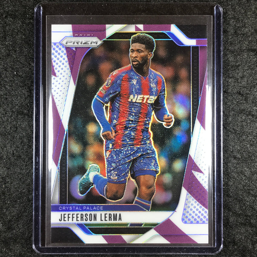 2024-25 Prizm EPL JEFFERSON LERMA Base Purple and White Stripes 62/92 #165