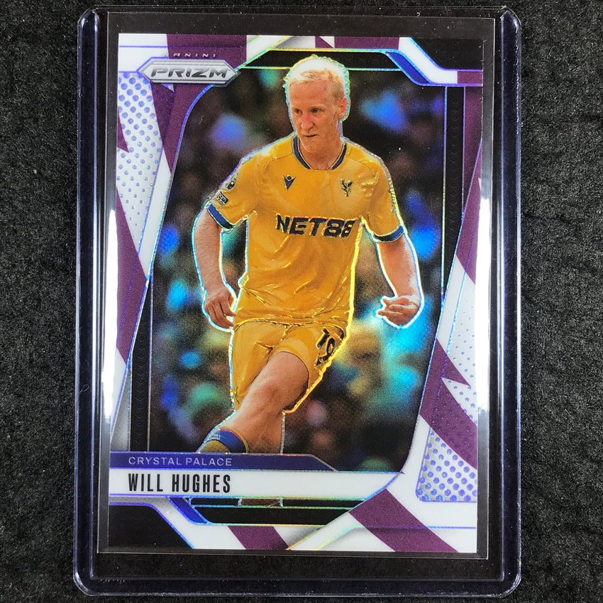 2024-25 Prizm EPL WILL HUGHES Base Purple and White Stripes 43/92 #168