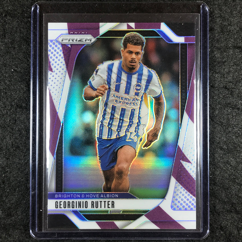 2024-25 Prizm EPL GEORGINIO RUTTER Base Purple and White Stripes 60/92 #181