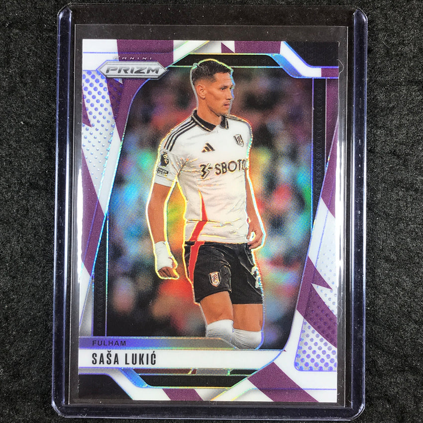 2024-25 Prizm EPL SASA LUKIC Base Purple and White Stripes 32/92 #202
