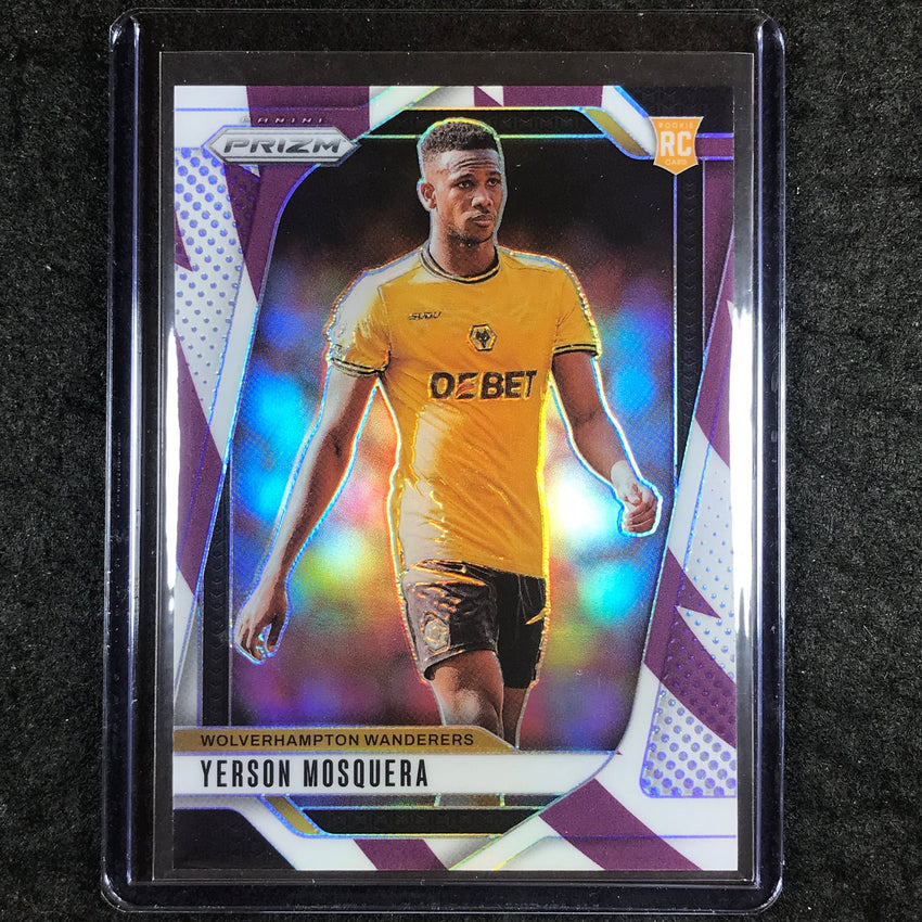 2024-25 Prizm EPL YERSON MOSQUERA Base Purple and White Stripes 30/92 #218