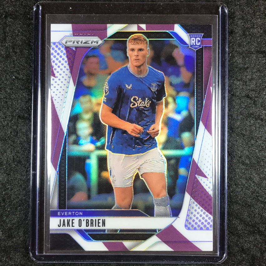 2024-25 Prizm EPL JAKE O'BRIEN Rookie Base Purple and White Stripes 4/92 #232