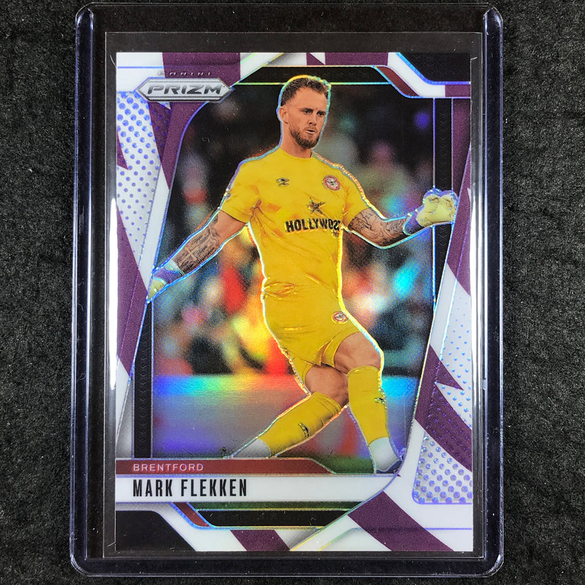 2024-25 Prizm EPL MARK FLEKKEN Base Purple and White Stripes 81/92 #241