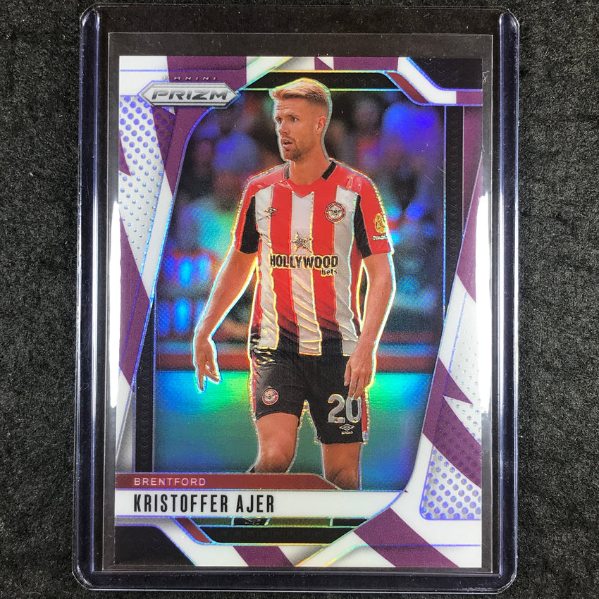 2024-25 Prizm EPL KRISTOFFER AJER Base Purple and White Stripes 42/92 #251