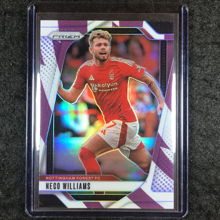 2024-25 Prizm EPL NECO WILLIAMS Base Purple and White Stripes 68/92 #254
