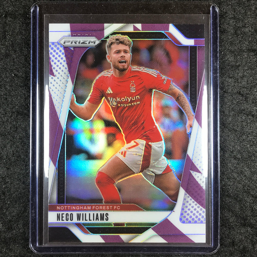 2024-25 Prizm EPL NECO WILLIAMS Base Purple and White Stripes 40/92 #254
