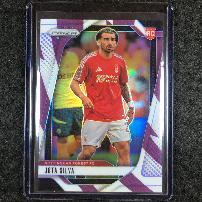 2024-25 Prizm EPL JOTA SILVA Rookie Base Purple and White Stripes 58/92 #264