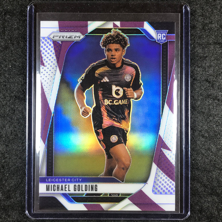 2024-25 Prizm EPL MICHAEL GOLDING Rookie Purple and White Stripes 70/92 #272