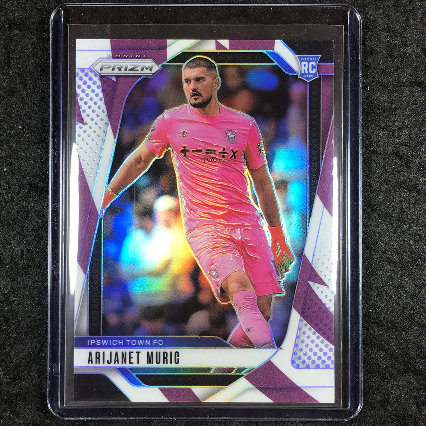 2024-25 Prizm EPL ARIJANET MURIC Rookie Base Purple and White Stripes 45/92 #282