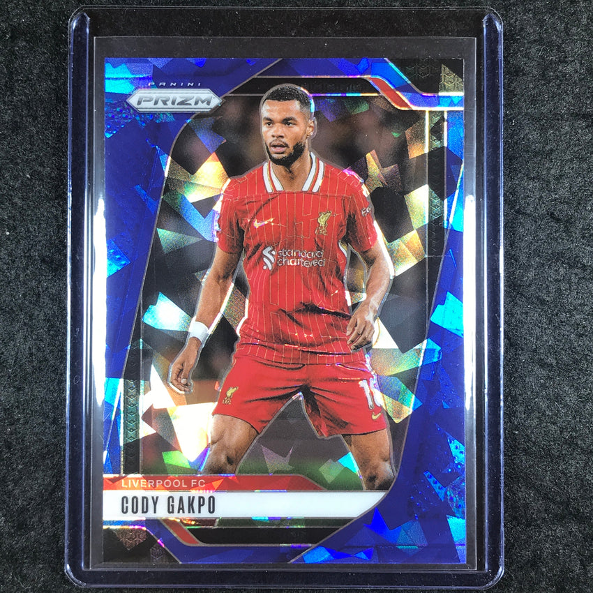 2024-25 Prizm EPL CODY GAKPO Base Blue Ice 9/75 #47
