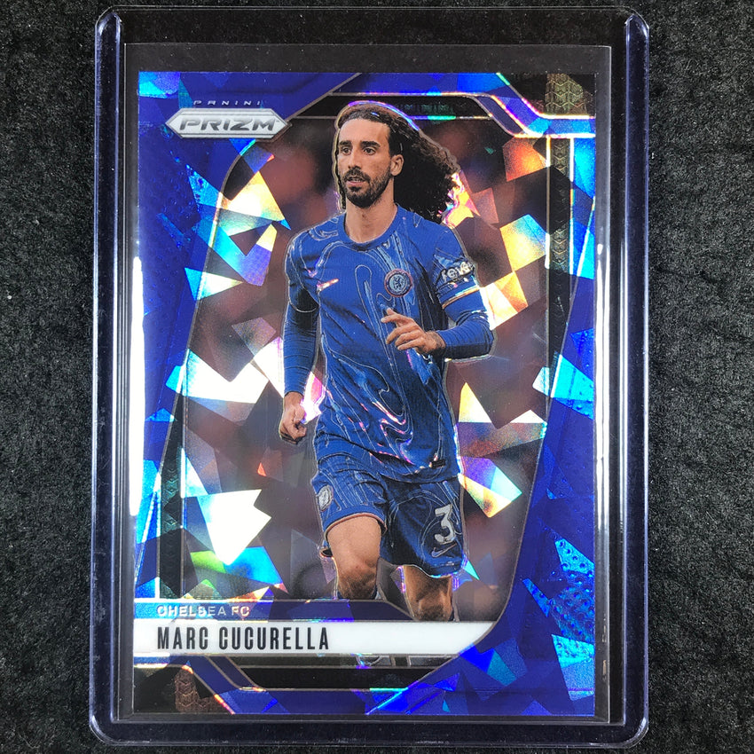 2024-25 Prizm EPL MARC CUCURELLA Base Blue Ice 34/75 #91