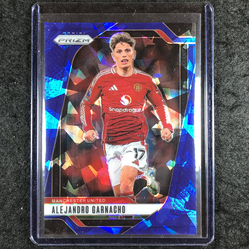 2024-25 Prizm EPL ALEJANDRO GARNACHO Base Blue Ice 49/75 #132