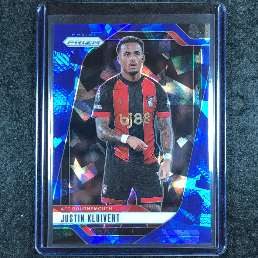 2024-25 Prizm EPL JUSTIN KLUIVERT Base Blue Ice 8/75 #190
