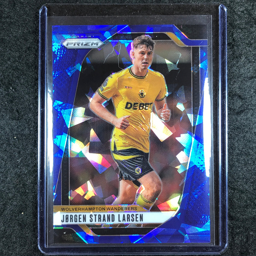 2024-25 Prizm EPL JORGEN STRAND LARSEN Base Blue Ice 39/75 #219