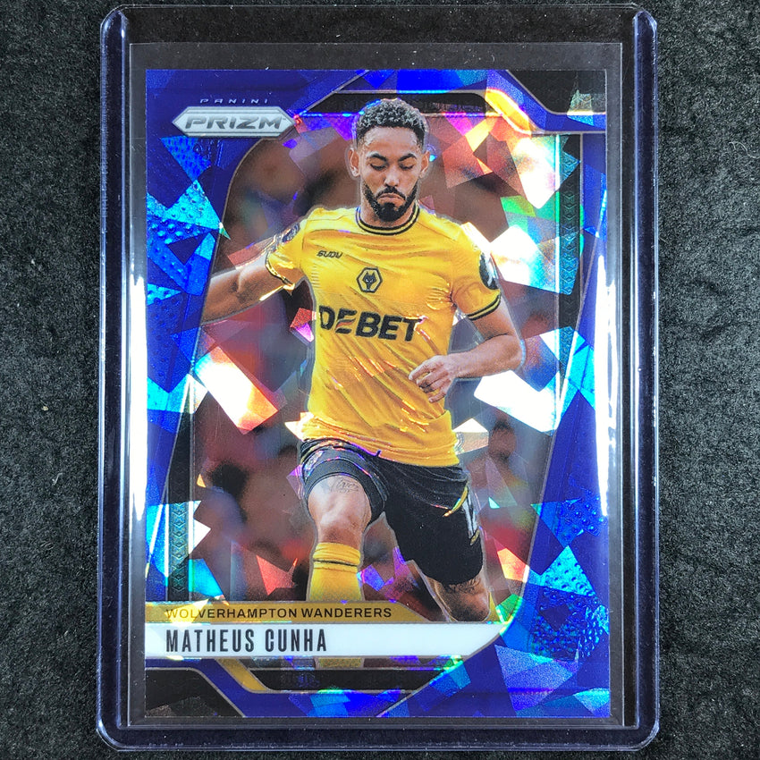 2024-25 Prizm EPL MATHEUS CUNHA Base Blue Ice 20/75 #221