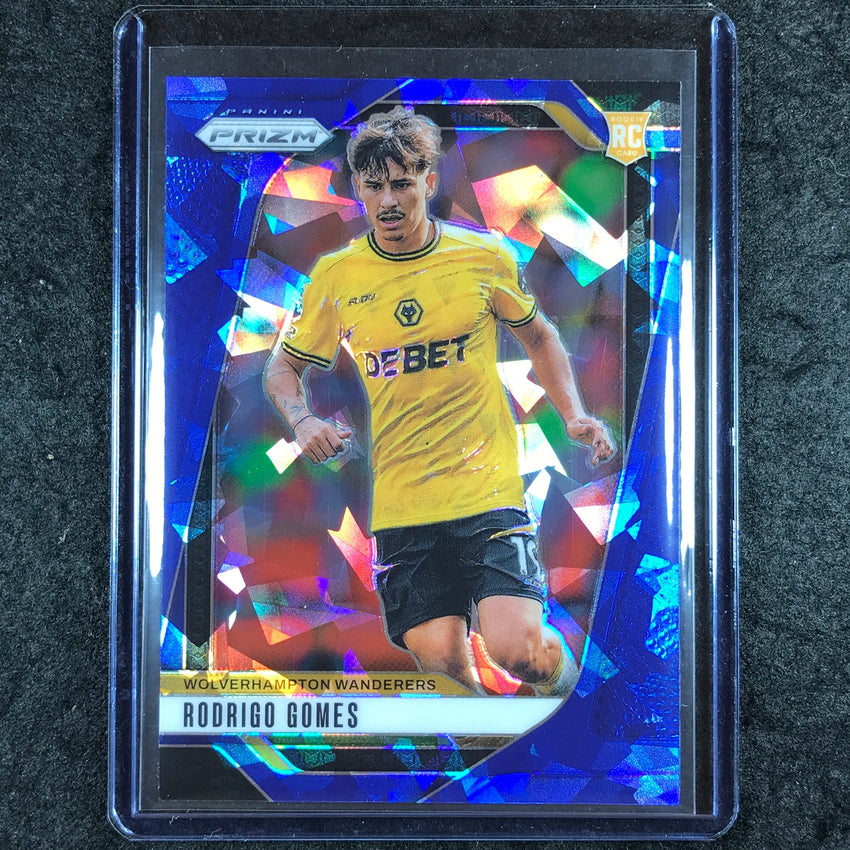 2024-25 Prizm EPL RODRIGO GOMES Rookie Base Blue Ice 11/75 #222