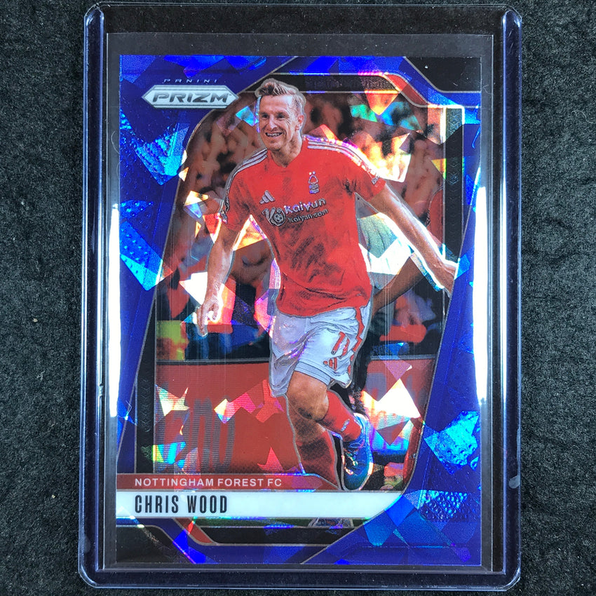 2024-25 Prizm EPL CHRIS WOOD Base Blue Ice 52/75 #256