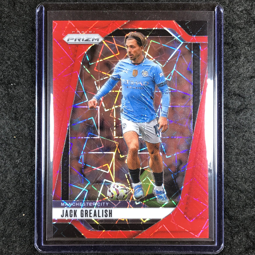 2024-25 Prizm EPL JACK GREALISH Base Red Lazer 30/49 #11