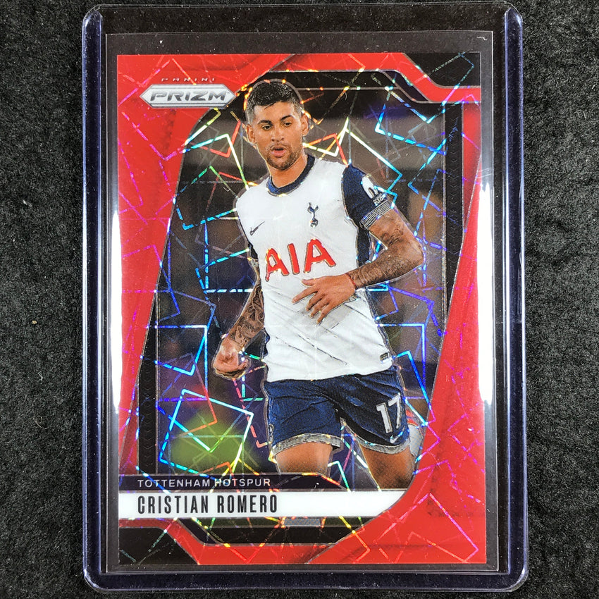 2024-25 Prizm EPL CRISTIAN ROMERO Base Red Lazer 19/49 #86