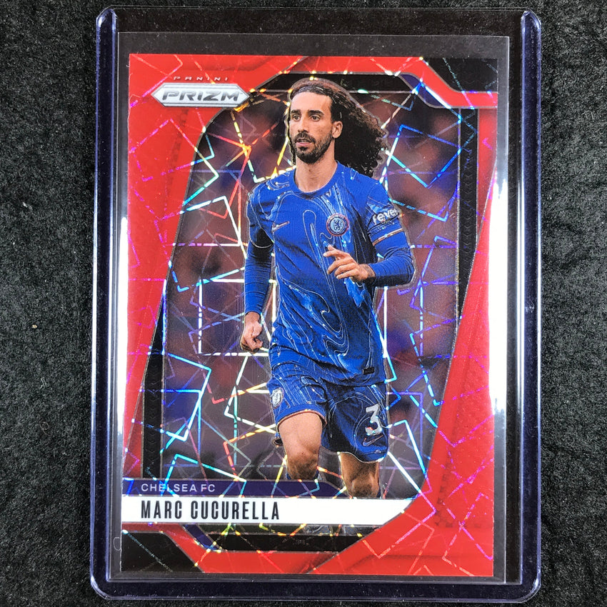 2024-25 Prizm EPL MARC CUCURELLA Base Red Lazer 7/49 #91