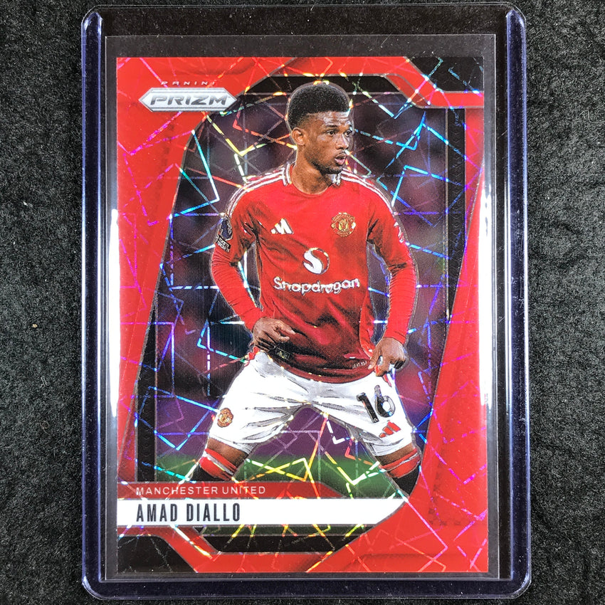 2024-25 Prizm EPL AMAD DIALLO Base Red Lazer 5/49 #130