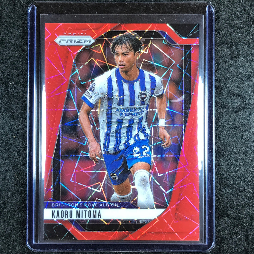 2024-25 Prizm EPL KAORU MITOMA Base Red Lazer 37/49 #173