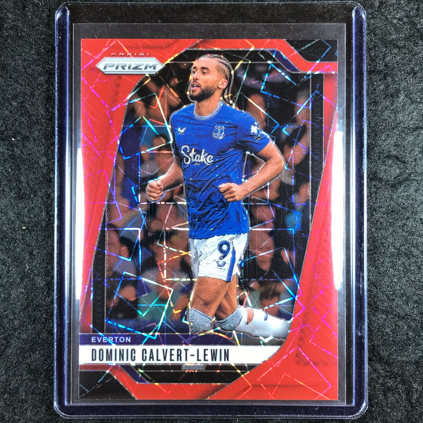 2024-25 Prizm EPL DOMINIC CALVERT-LEWIN Base Red Lazer 4/49 #226