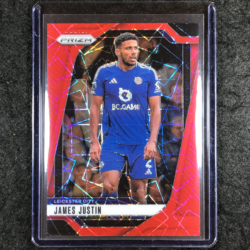 2024-25 Prizm EPL JAMES JUSTIN Base Red Lazer 17/49 #267