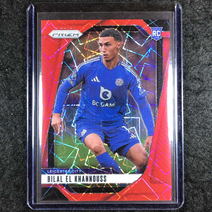 2024-25 Prizm EPL BILAL EL KHANNOUSS Rookie Base Red Lazer 30/49 #276