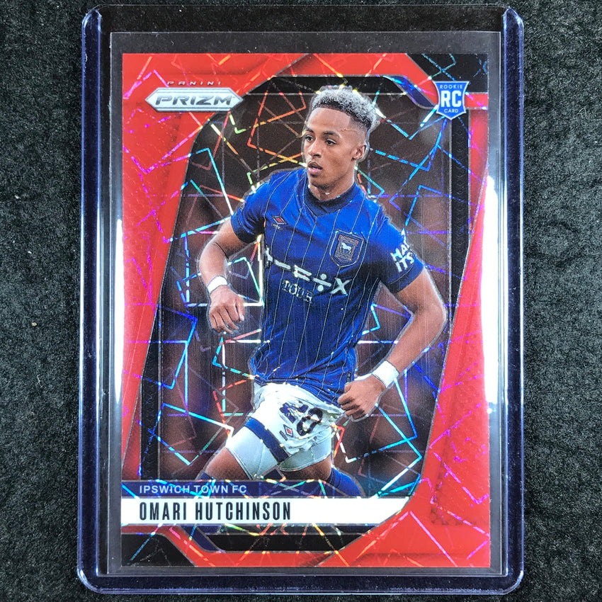 2024-25 Prizm EPL OMARI HUTCHINSON Rookie Base Red Lazer 5/49 #277
