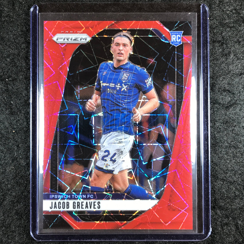 2024-25 Prizm EPL JACOB GREAVES Rookie Base Red Lazer 23/49 #280