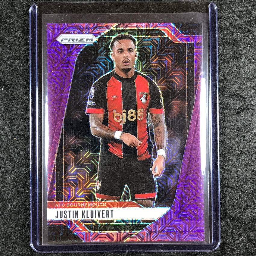 2024-25 Prizm EPL JUSTIN KLUIVERT Base Purple Mojo 10/25 #190