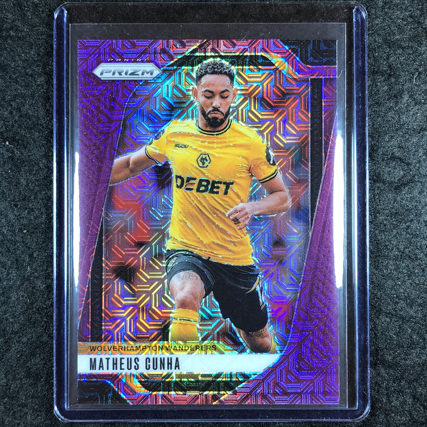 2024-25 Prizm EPL MATHEUS CUNHA Base Purple Mojo 1/25 #221