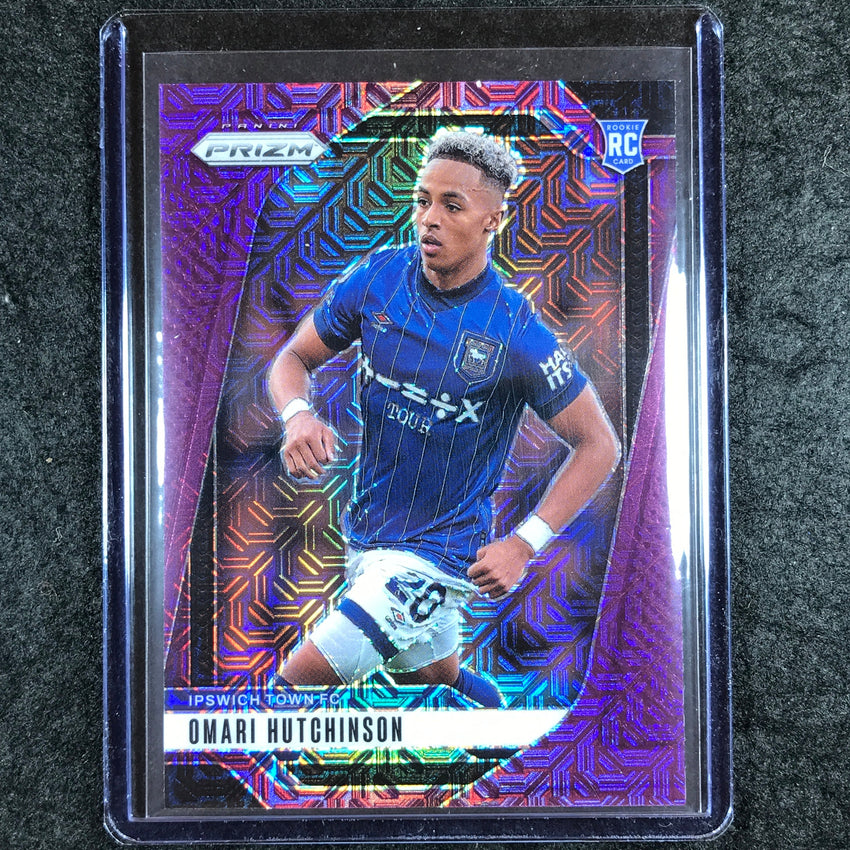 2024-25 Prizm EPL OMARI HUTCHINSON Rookie Base Purple Mojo 9/25 #277